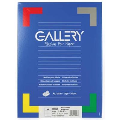 Gallery witte etiketten ft 99,1 x 93,1 mm (b x h), ronde hoeken, doos van 600 etiketten