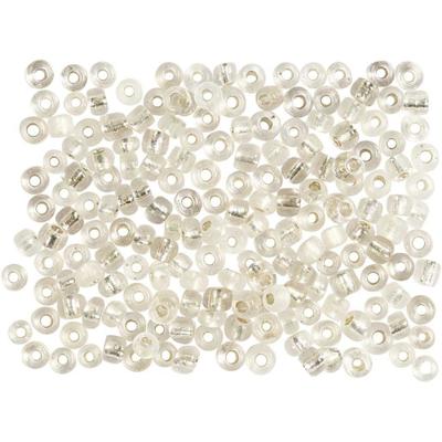 Creativ Company Rocailles, d 3 mm, afm 8/0, gatgrootte 0,6-1,0 mm, zilver, 25 gr/ 1 doos Creativ Company Rocailles, d 3 mm, afm 8/0, gatgrootte 0,6-1,0 mm, zilver, 25 gr/ 1 doos