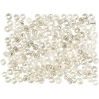 Creativ Company Rocailles, d 3 mm, afm 8/0, gatgrootte 0,6-1,0 mm, zilver, 25 gr/ 1 doos - thumbnail