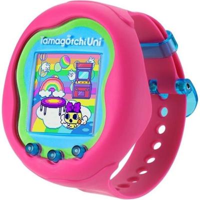 Bandai - Tamagotchi Uni - Tamagotchi verbonden met horlogeband - Virtueel huisdier - Roze model - 43351