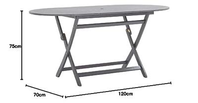 Tuintafel inklapbaar 120x70x75 cm massief acaciahout Tuintafel inklapbaar 120x70x75 cm massief acaciahout
