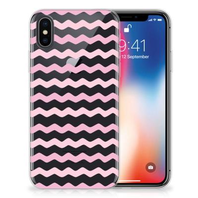 Apple iPhone X | Xs | TPU bumper | Waves Roze Apple iPhone X | Xs | TPU bumper | Waves Roze