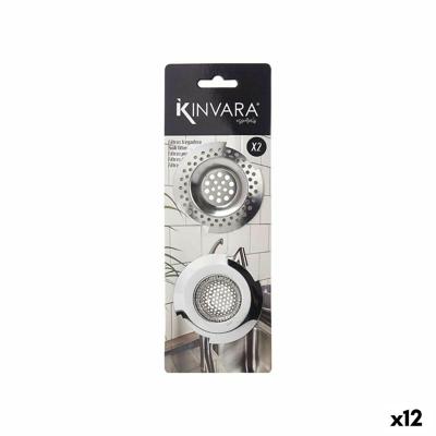 Gootsteenfilters Kinvara Zilverkleurig Roestvrij staal 2 Onderdelen (12 Stuks)