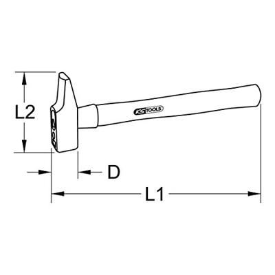 KS Tools 142.1080 1421080 Bankwerkershamer 1055 g 350 mm 1 stuk(s)
