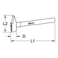 KS Tools 142.1080 1421080 Bankwerkershamer 1055 g 350 mm 1 stuk(s) - thumbnail