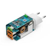 Hama Fast Charger GaN 1x USB-C PD 2x USB-A QC Mini-Charger 45 W Oplader Wit - thumbnail