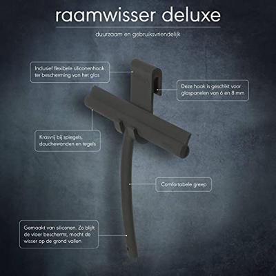 Sealskin Raamwisser Deluxe RVS 26 cm Mat Zwart - thumbnail
