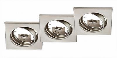 Trio Set vierkante inbouwspotsJura (3x) metaalgrijs - 650000307