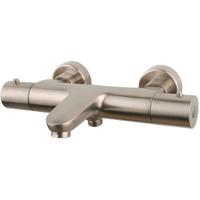 Wiesbaden Caral Thermostatische Badkraan Geborsteld Staal - thumbnail