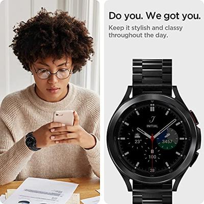 Spigen Moderne pasvorm, compatibel met Galaxy Watch 4-band 44 mm/40 mm, Galaxy Watch 4 klassieke band 46 mm/42 mm, Galaxy Watch 3-band 41 mm, Galaxy Watch Active 1&2-band - zwart