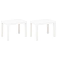 Tuinbanken 2 st kunststof wit - thumbnail