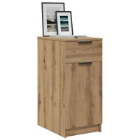 Bureaukast 33x50x75 cm bewerkt hout artisanaal eikenkleurig - thumbnail
