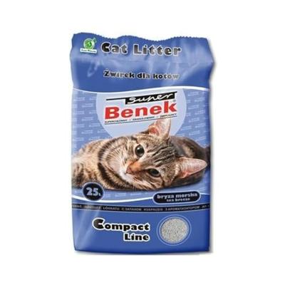 SUPER BENEK COMPACT Kattenbakvulling Bentoniet grit Zeebries 25 l