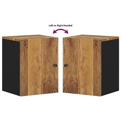 Badkamerwandkast 38x33x48 cm massief mangohout