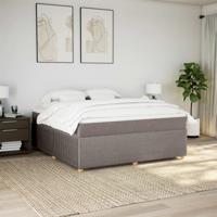Boxspring met matras stof taupe 180x200 cm - thumbnail