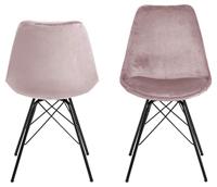 Bendt Eetkamerstoel 'Liva' Velvet, kleur Dusty Rose - thumbnail