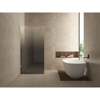 Wiesbaden Less Inloopdouche Links - 900x2000x8mm - Nano Spiegelrook naar Helder Glas - Geborsteld Messing - thumbnail