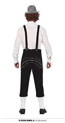 Lederhose Lang Zwart Bruno