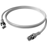 EasyLan DualBoot PushPull IP20 patchkabel, Cat.6 (Klasse E), grijs, 2 m - thumbnail