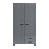WOOOD Kledingkast 'Dennis', kleur Steel grey - thumbnail