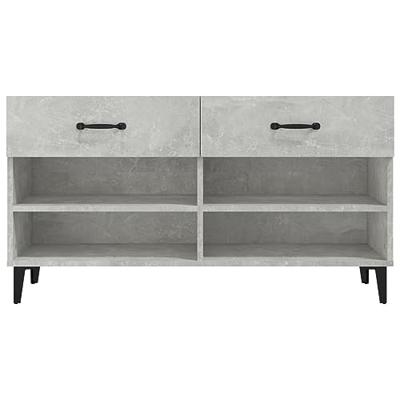 VidaXL Schoenenkast 102x35x55 cm bewerkt hout betongrijs