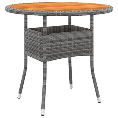 3-delige Bistroset poly rattan grijs