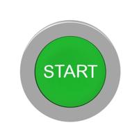 Schneider Electric ZB4FA333 ZB4FA333 Plat, Terugstelbaar (Ø) 30.5 mm START Chroom, Groen 1 stuk(s) - thumbnail