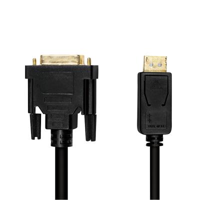 LogiLink CV0133 kabeladapter/verloopstukje DisplayPort DVI Zwart