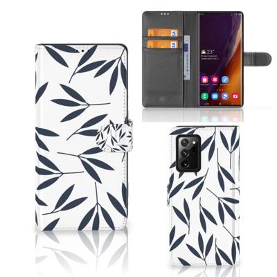 Samsung Galaxy Note20 Ultra Hoesje Leaves Blue