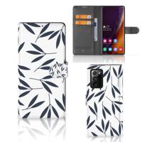 Samsung Galaxy Note20 Ultra Hoesje Leaves Blue - thumbnail