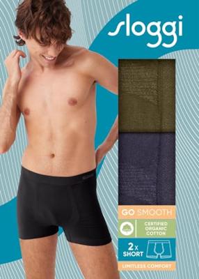2-Pack heren boxershorts naadloos - GO Smooth - Biologisch katoenen heren onderbroeken - Milieuvriendelijk - Duurzaam