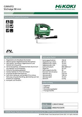 Hikoki CJ90VST2WAZ Decoupeerzaagmachine - CJ90VST2WAZ