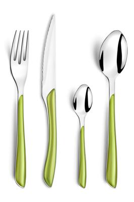 Amefa Eclat donkergroen bestek - set van 27 (Kleur: rood)