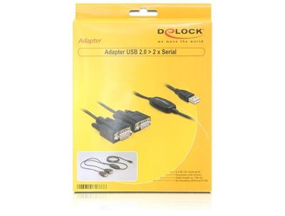 Delock 61886 USB-kabel USB-A stekker, VGA-stekker 9-polig, VGA-stekker 9-polig 1.40 m Zwart Delock 61886 USB-kabel USB-A stekker, VGA-stekker 9-polig, VGA-stekker 9-polig 1.40 m Zwart