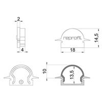 Deko Light 979551 Endkappe R-ET-01-12 Set 2 Stk, Grau Profieleindkap Kunststof (l x b x h) 27 x 6 x 14.5 mm 1 stuk(s) - thumbnail