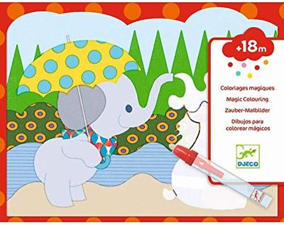 Magische verborgen kleurplaat buiten DJECO rood