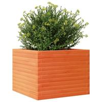 Plantenbak 60x60x45,5 cm massief grenenhout wasbruin - thumbnail