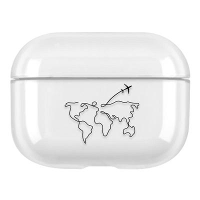 Voor AirPods Pro Stick Figuur Mapping Transparante oortelefoon beschermhoes (Kaart)