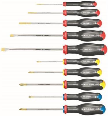Facom set van 10 schroevendraaiers - atw.j10pb Facom set van 10 schroevendraaiers - atw.j10pb