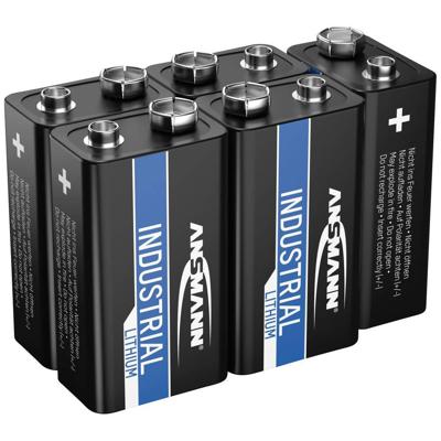 Ansmann Lithium Industrial 6LR61 9V batterij (blok) Lithium 1200 mAh 9 V 5 stuk(s) Ansmann Lithium Industrial 6LR61 9V batterij (blok) Lithium 1200 mAh 9 V 5 stuk(s)