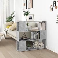 VidaXL Boekenkast/kamerscherm 100x24x94 cm betongrijs - thumbnail