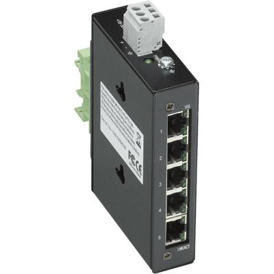 Wago 852-111 netwerkschakelaar, snel ethernet (10/100), zwart