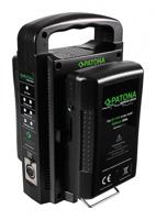 Dubbele V-Mount lader voor o.a. Sony BP-95W, BP-GL65, BP-190WS - met 4-Pin XLR kabel - thumbnail