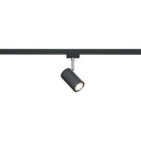 Mat Zwarte LED Track Spot - GU10 Fitting - 2-Fase - Rond Aluminium - thumbnail