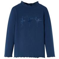 VidaXL Kindershirt lange mouwen 116 marineblauw - thumbnail