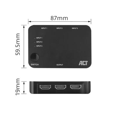 ACT 3 poorts 4K HDMI switch - thumbnail