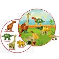 Magnetisch speelgoed - KLEIN - 4 grote dinosaurussen Grappige puzzel, 1+ - Stimuleert creativiteit en handvaardigheid! - thumbnail