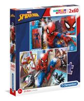 Clementoni supercolor puzzel spiderman 2x60 stukjes - thumbnail