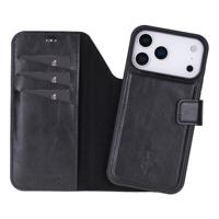 NorthLife iPhone 17 Pro - Leren Afneembare 2-in-1 bookcase telefoonhoes - Zwart - thumbnail