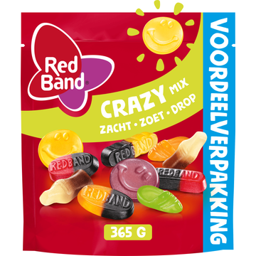 Red Band Crazy Mix Zacht Zoet Drop Voordeelverpakking 365 g bij Jumbo
